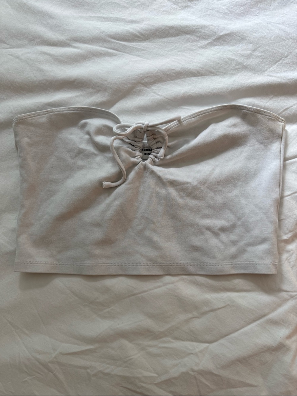 Sunday Best Isla Cropped White Tube Top